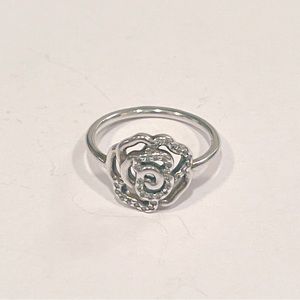 (sold) Authentic Pandora shimmering delicate rose CZ ring size 56